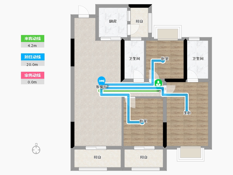 湖北省-恩施土家族苗族自治州-交投畔山境-110.00-户型库-动静线