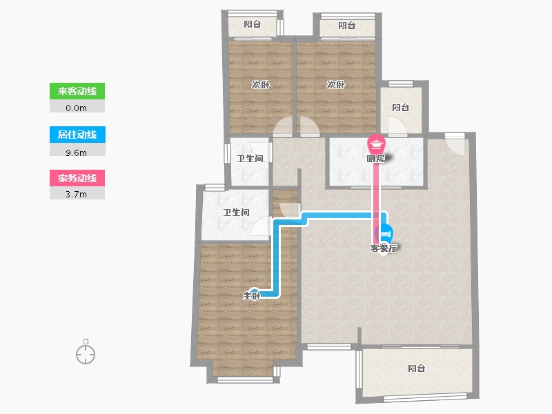 广东省-深圳市-振业城-二期-124.00-户型库-动静线