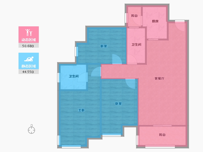 贵州省-贵阳市-华润国际社区-C区-84.00-户型库-动静分区