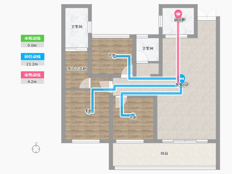 湖南省-怀化市-江樾府-92.99-户型库-动静线