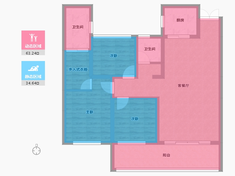 湖南省-怀化市-江樾府-92.99-户型库-动静分区