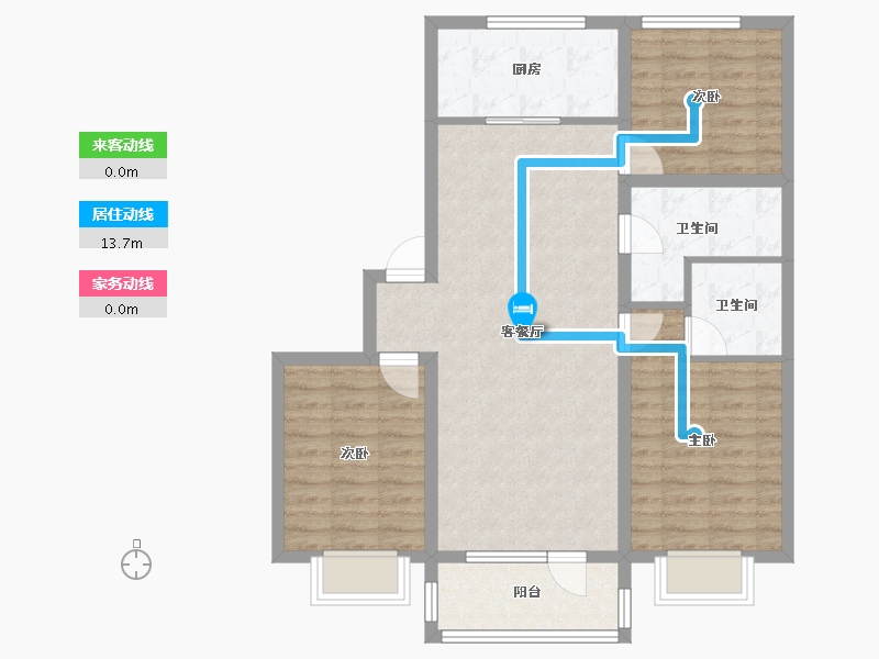 山西省-阳泉市-裕新苑-95.20-户型库-动静线