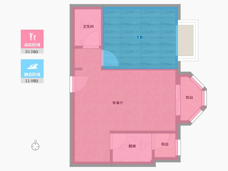 四川省-成都市-超洋花园-42.16-户型库-动静分区