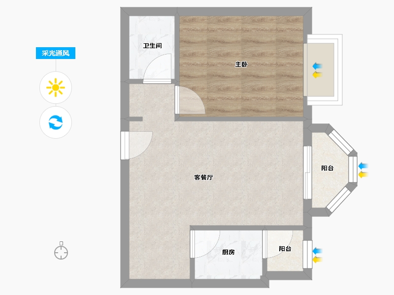 四川省-成都市-超洋花园-42.16-户型库-采光通风