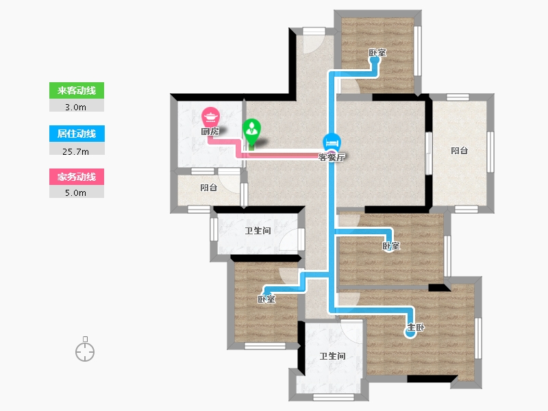 广东省-湛江市-建实名都花园-101.00-户型库-动静线