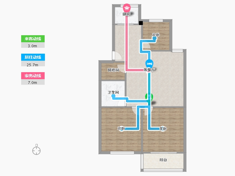 浙江省-温州市-书声组团-90.00-户型库-动静线