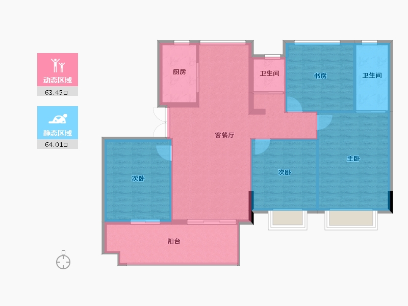 安徽省-滁州市-千秋府-120.44-户型库-动静分区