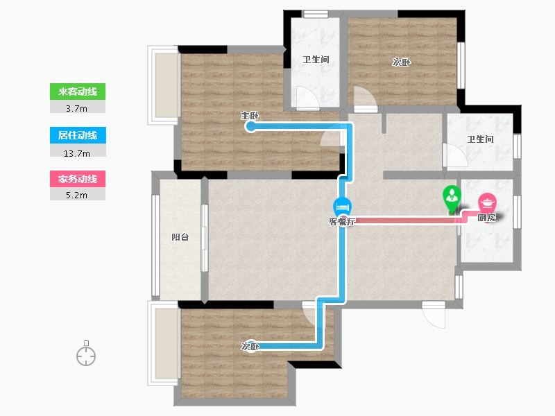 河南省-安阳市-聚豪名城-105.44-户型库-动静线