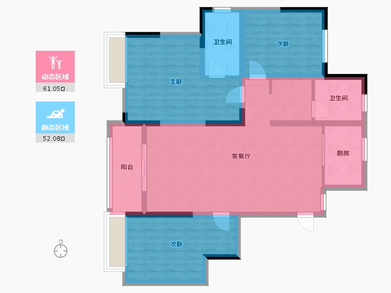 河南省-安阳市-聚豪名城-105.44-户型库-动静分区