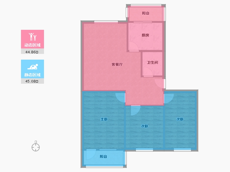 山东省-青岛市-凤凰园小区-80.24-户型库-动静分区