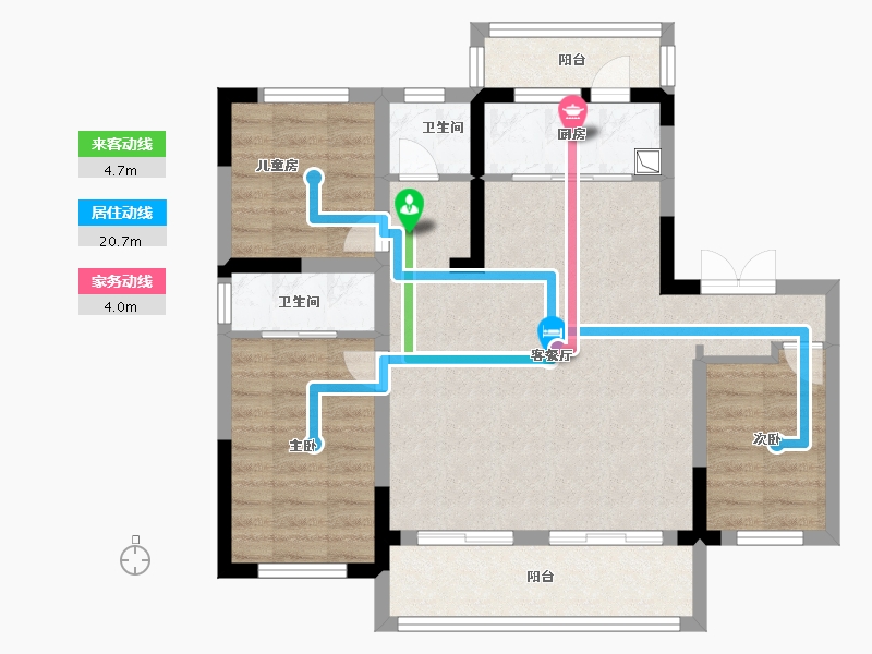 湖南省-益阳市-荣盛中央御府-79.20-户型库-动静线