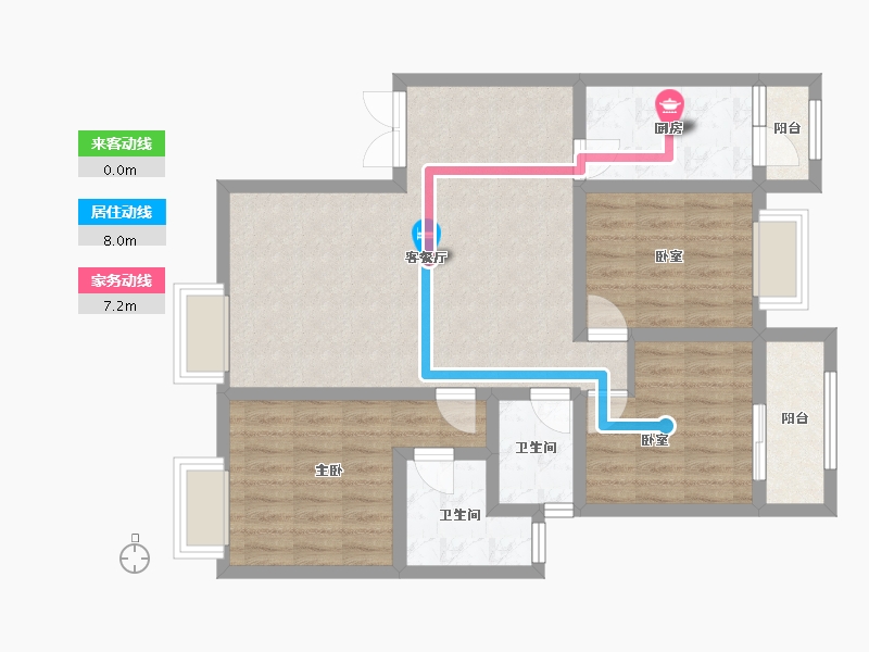 四川省-成都市-建川梦追湾公馆-93.31-户型库-动静线