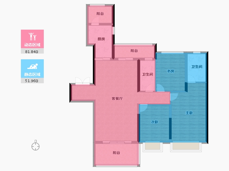 广西壮族自治区-贵港市-盛世天禧-123.95-户型库-动静分区