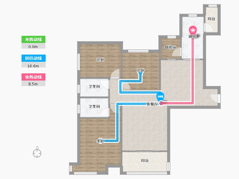 辽宁省-沈阳市-恒大绿洲-120.17-户型库-动静线