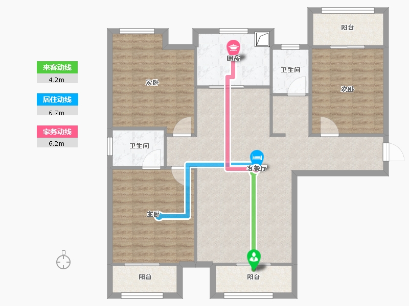 河南省-新乡市-云熙府-105.60-户型库-动静线