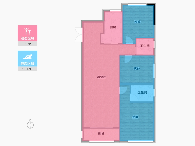 贵州省-黔南布依族苗族自治州-江山府-101.00-户型库-动静分区