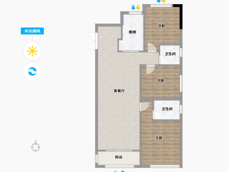 贵州省-黔南布依族苗族自治州-江山府-101.00-户型库-采光通风