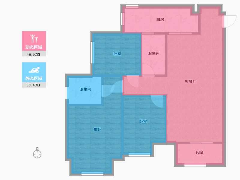 重庆-重庆市-保利爱尚里-79.00-户型库-动静分区