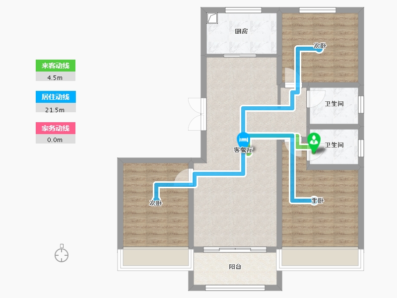 河北省-衡水市-中通御府-92.00-户型库-动静线