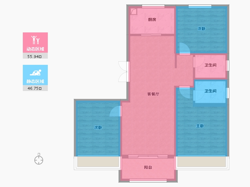 河北省-衡水市-中通御府-92.00-户型库-动静分区