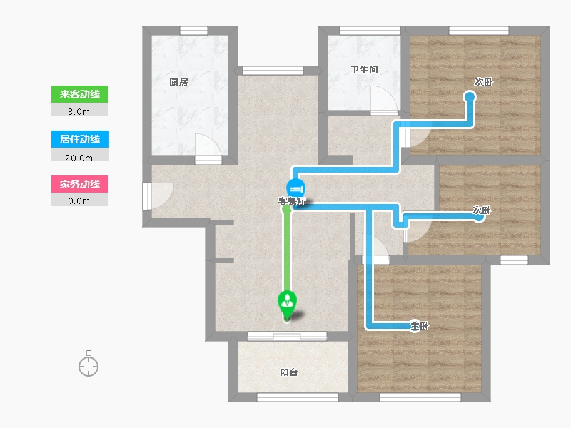 上海-上海市-金欣雅苑-80.00-户型库-动静线