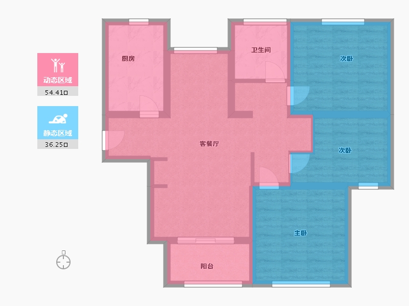 上海-上海市-金欣雅苑-80.00-户型库-动静分区