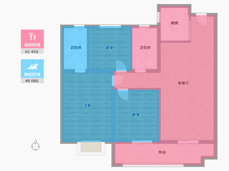 山东省-菏泽市-佳和诚园-98.40-户型库-动静分区