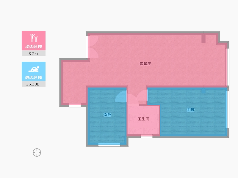 贵州省-贵阳市-保利公园2010-66.40-户型库-动静分区