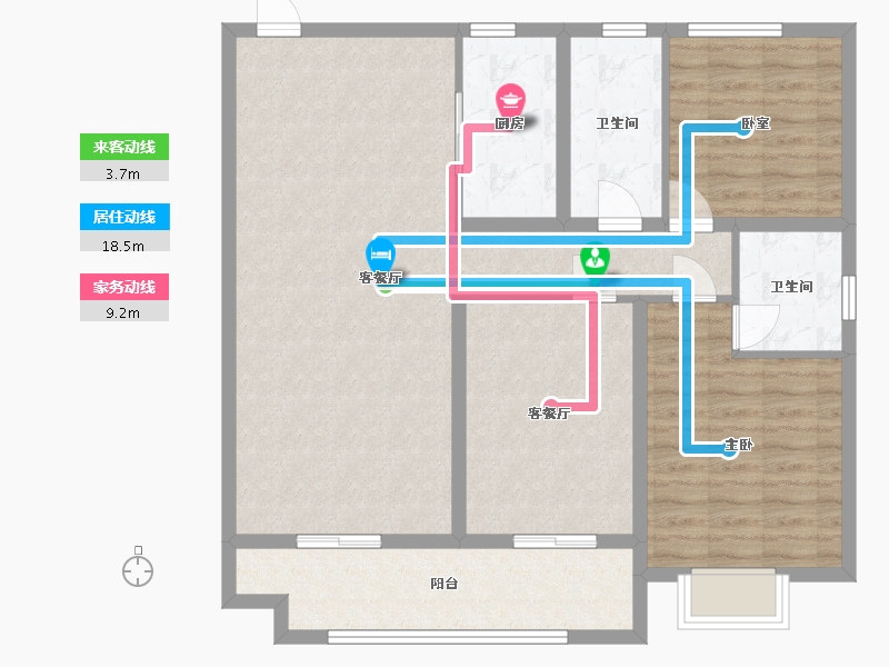 山东省-菏泽市-佳和诚园-104.00-户型库-动静线