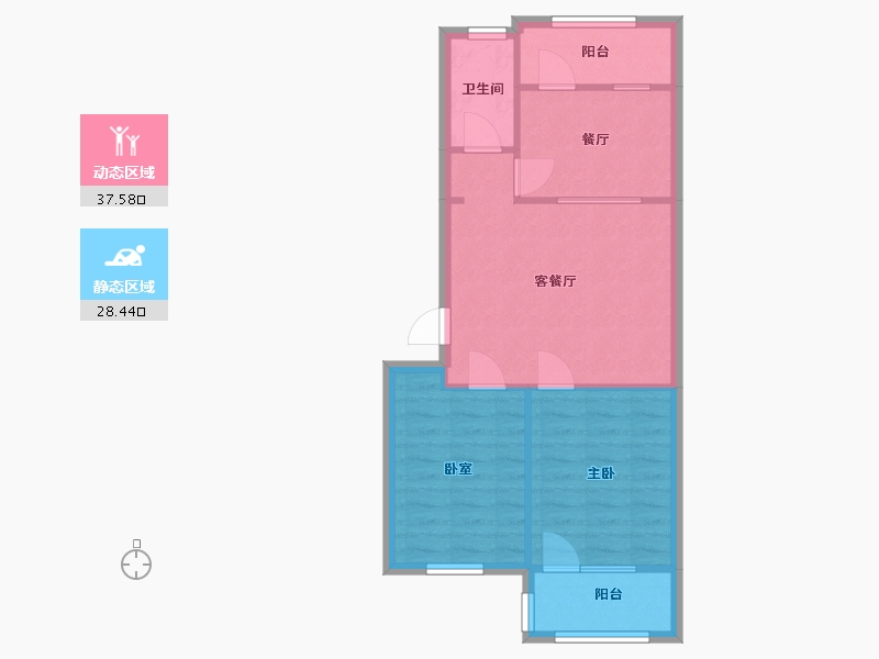 山东省-潍坊市-同心园-56.23-户型库-动静分区