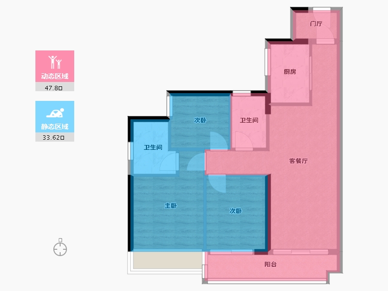 广东省-佛山市-泷景社区-76.00-户型库-动静分区