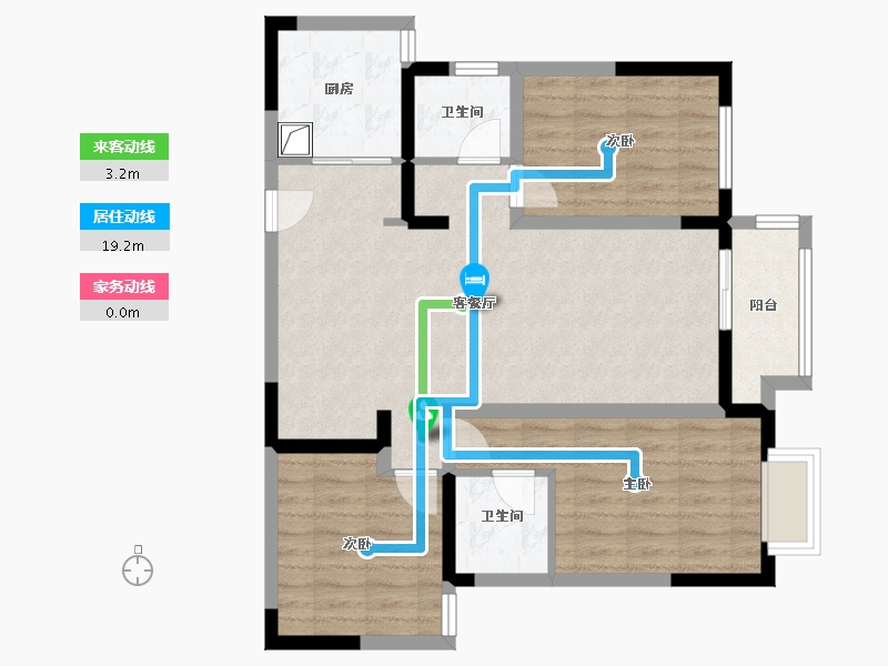 河南省-郑州市-融创瀚海兰园-94.96-户型库-动静线