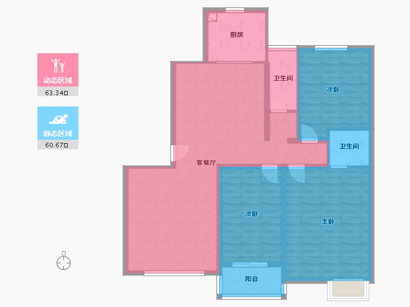 山东省-德州市-东建德州花园-112.00-户型库-动静分区