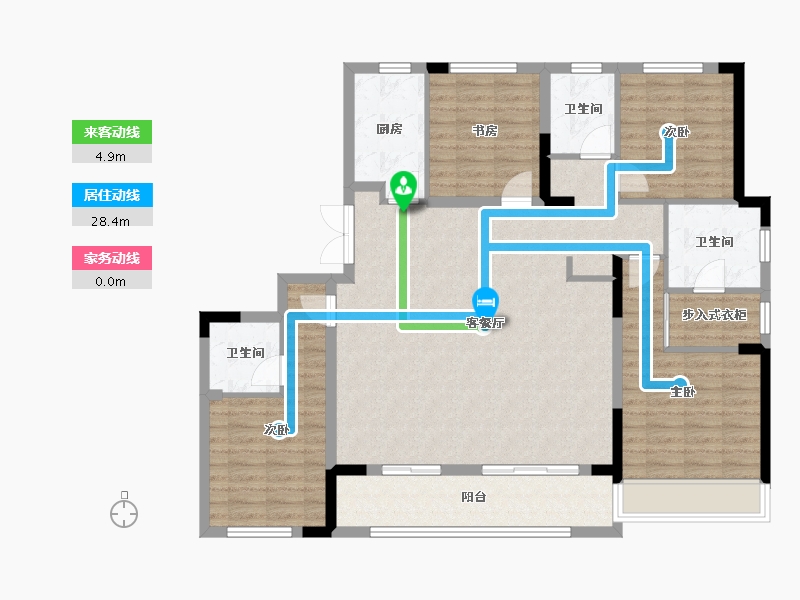 河南省-洛阳市-浙江大厦荣盛中心-134.00-户型库-动静线