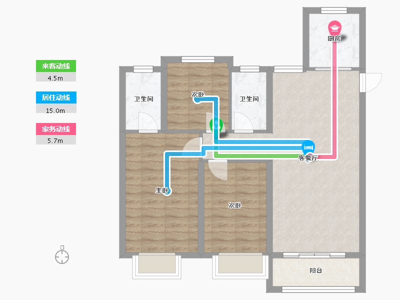 河北省-衡水市-恒丰理想城-91.57-户型库-动静线