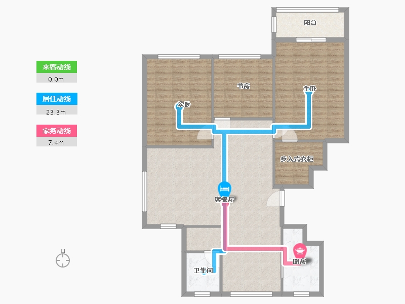 浙江省-宁波市-康宁新居-120.00-户型库-动静线