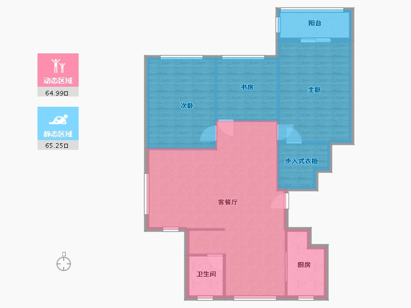 浙江省-宁波市-康宁新居-120.00-户型库-动静分区