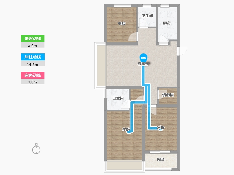 浙江省-杭州市-澳海云樾赋-82.40-户型库-动静线