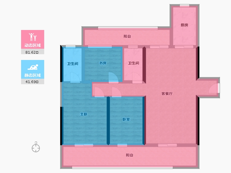 湖南省-永州市-一方·滨江悦2期-98.00-户型库-动静分区