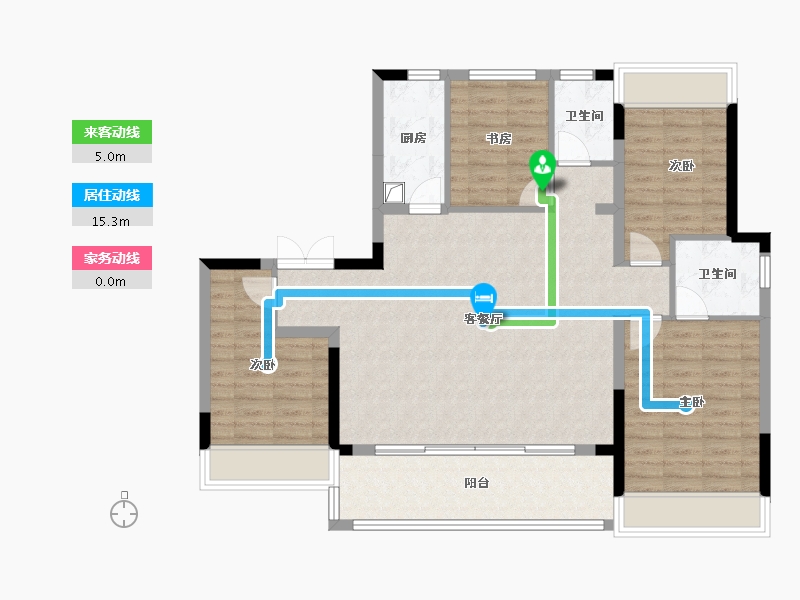 四川省-成都市-天府公园未来城-114.40-户型库-动静线