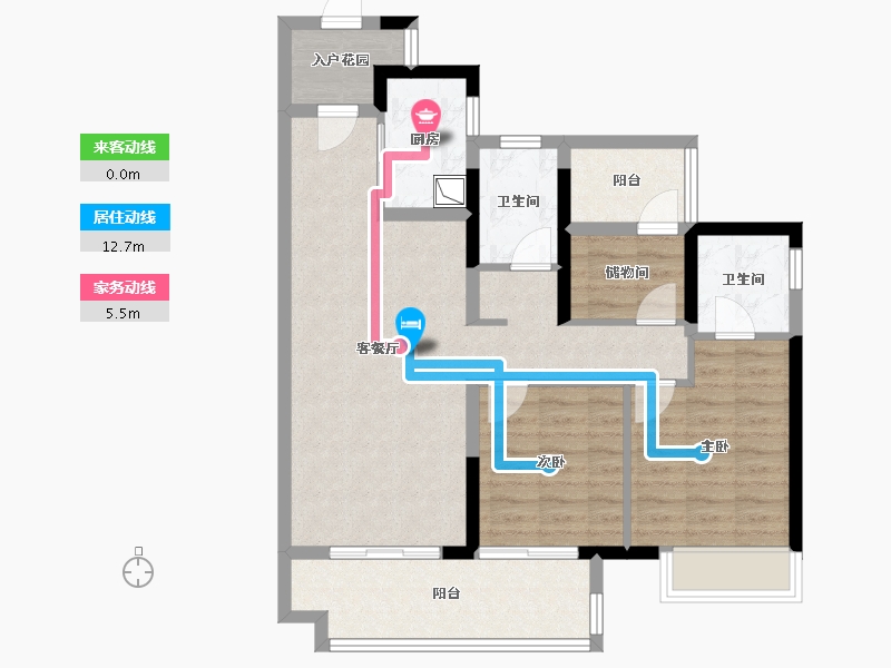 广东省-肇庆市-世茂滨江壹号-86.40-户型库-动静线