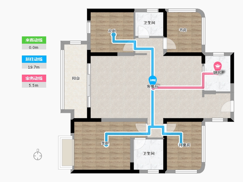 广东省-汕头市-阳光城文澜府-102.74-户型库-动静线