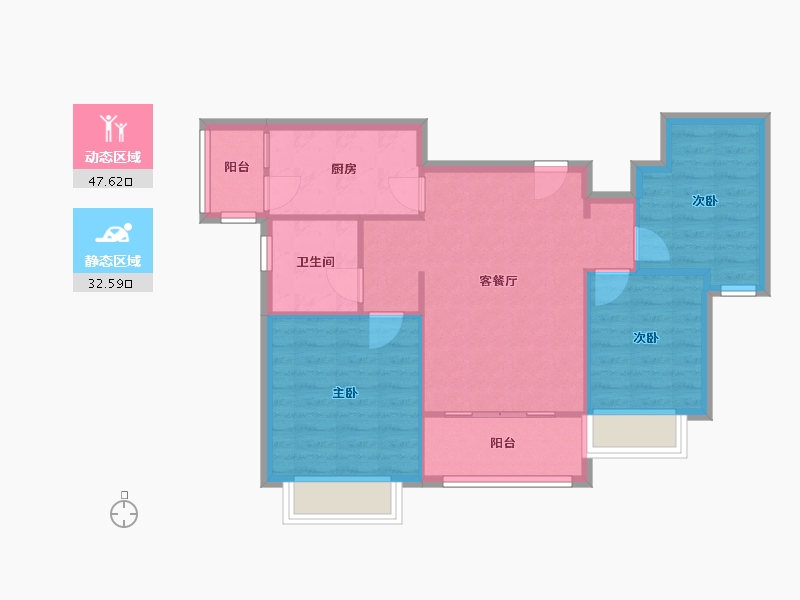 江西省-赣州市-恒大江湾-74.00-户型库-动静分区