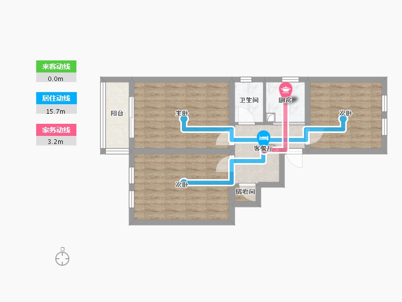 江苏省-南京市-王府园小区-62.00-户型库-动静线