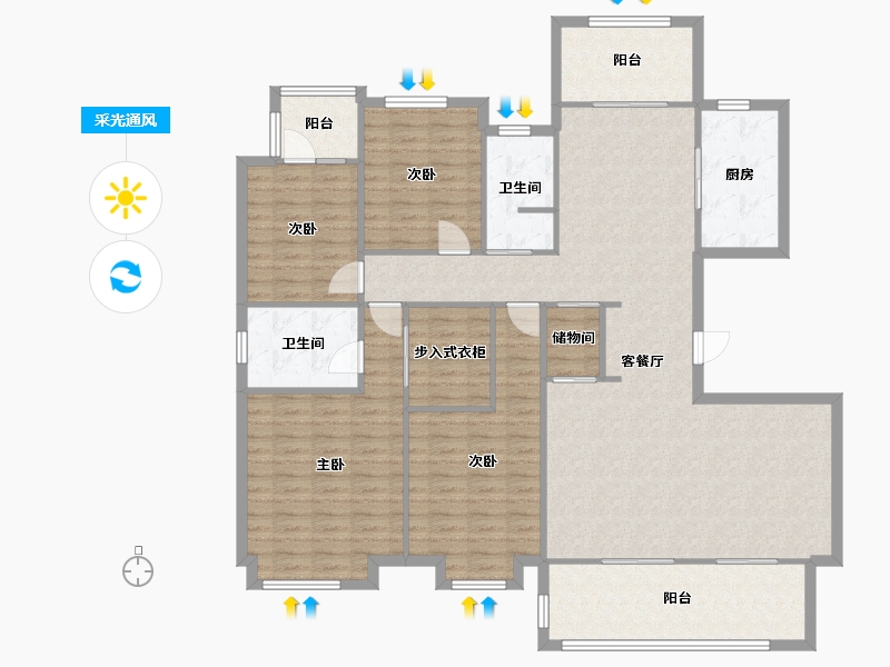 山东省-临沂市-亲和家源颐和源-112.00-户型库-采光通风