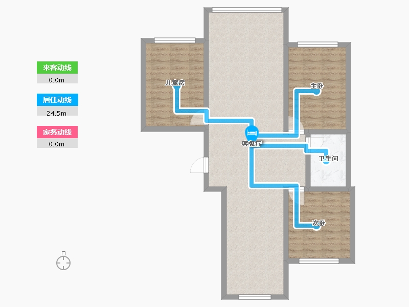 黑龙江省-牡丹江市-新泰锦绣城-106.25-户型库-动静线