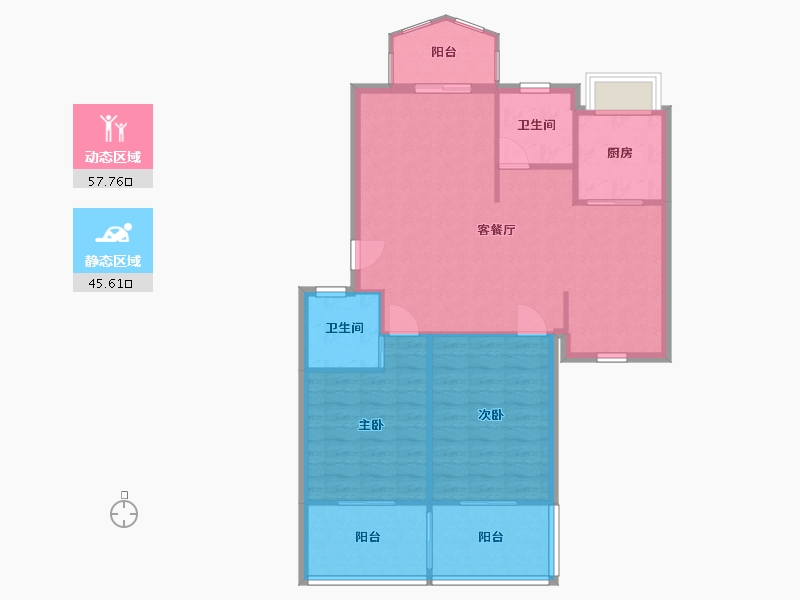 湖北省-武汉市-紫菘花园-98.00-户型库-动静分区