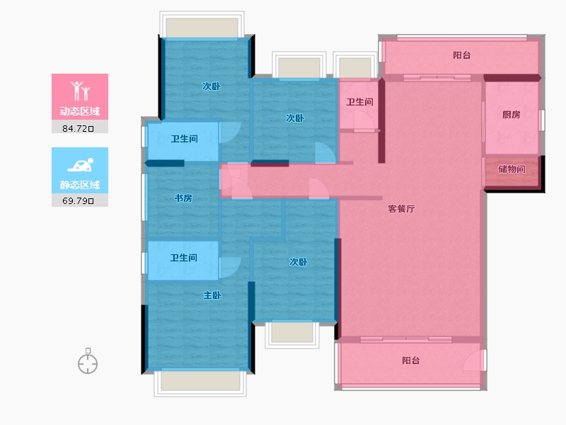 广东省-揭阳市-华泰豪庭-180.40-户型库-动静分区