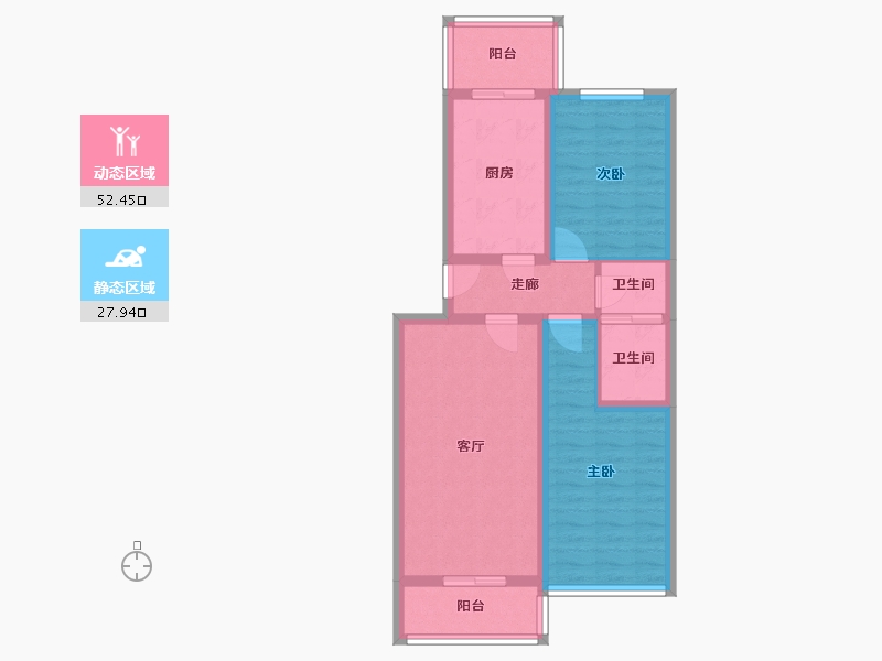 北京-北京市-石桥西区-北区-73.23-户型库-动静分区