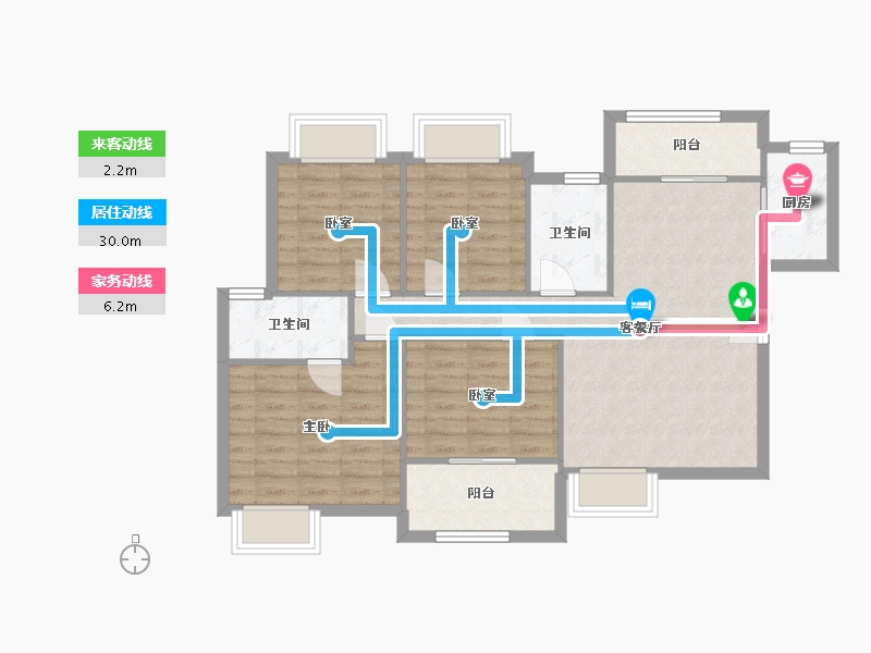 湖北省-武汉市-渔牧小区-131.00-户型库-动静线